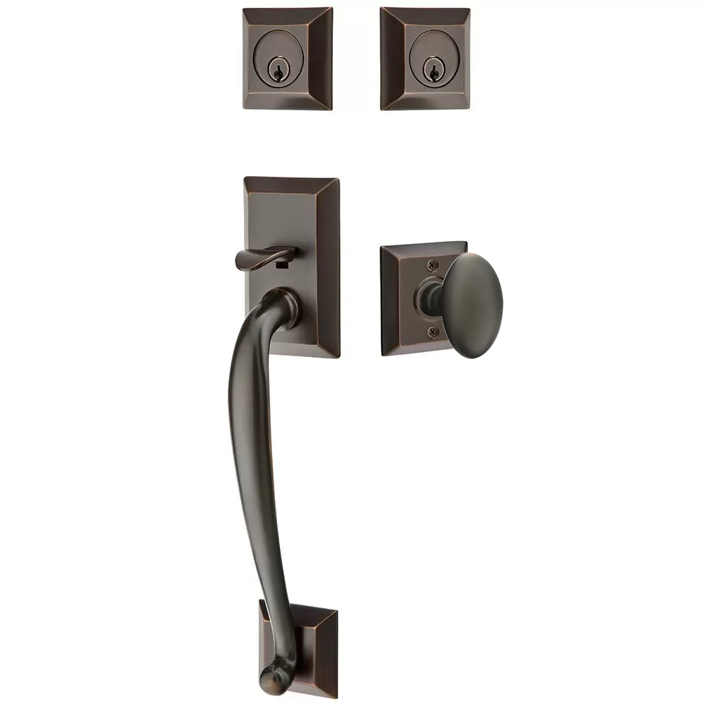 Emtek Franklin Tubular Entryset Sectional with Egg Knob