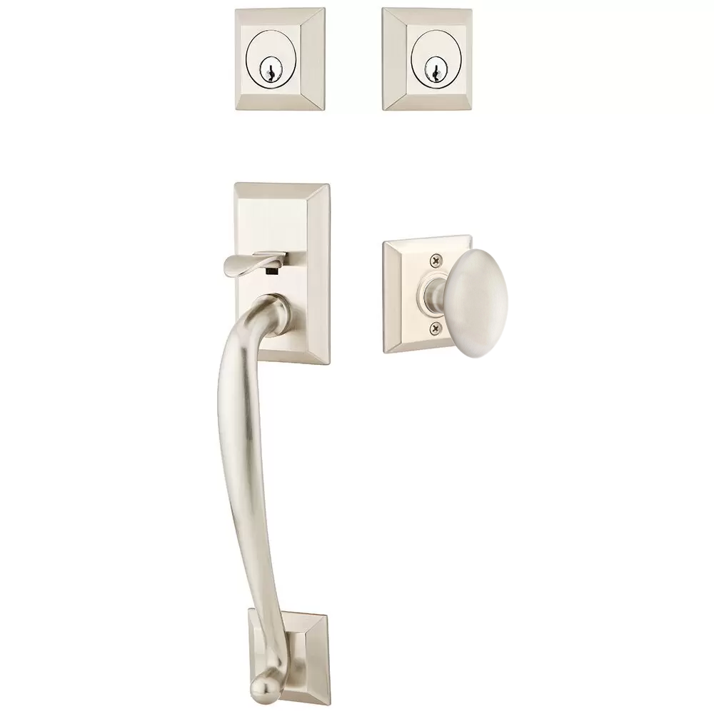 Emtek Franklin Tubular Entryset Sectional with Egg Knob