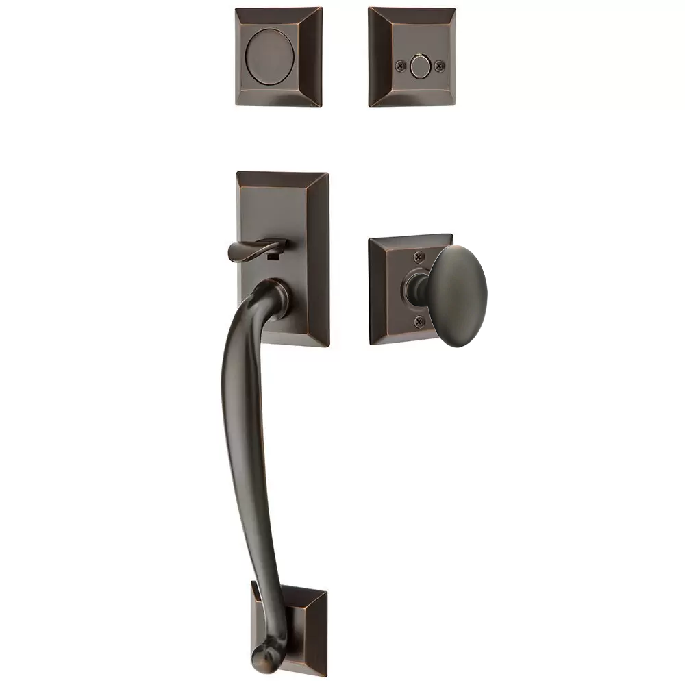 Emtek Franklin Tubular Entryset Sectional with Egg Knob