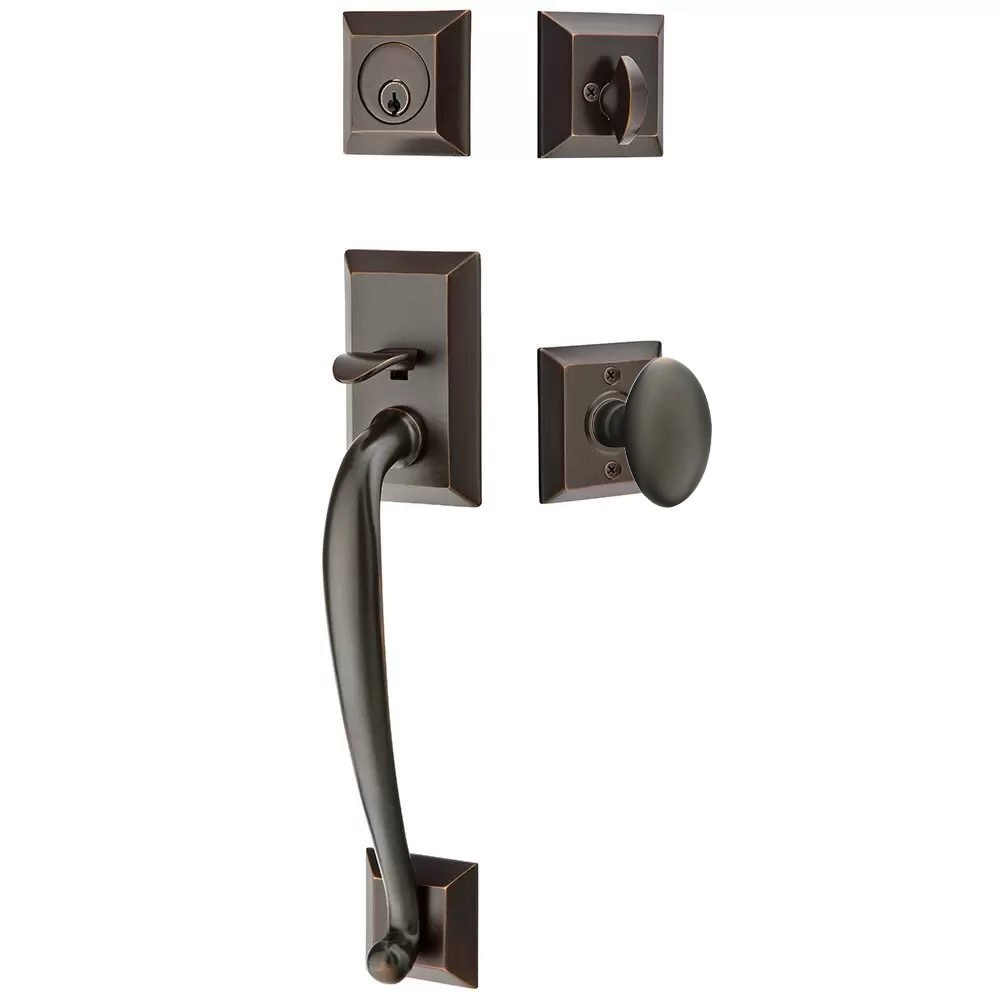 Emtek Franklin Tubular Entryset Sectional with Egg Knob
