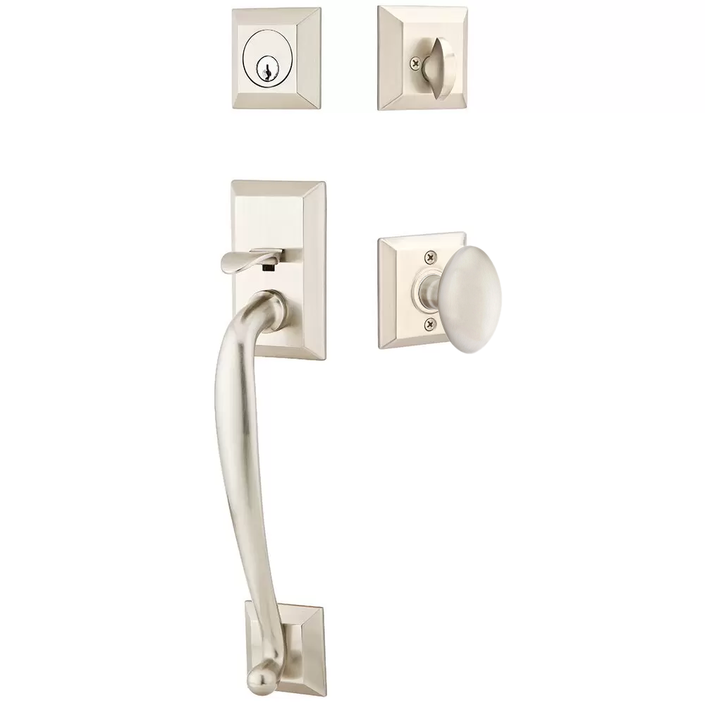 Emtek Franklin Tubular Entryset Sectional with Egg Knob