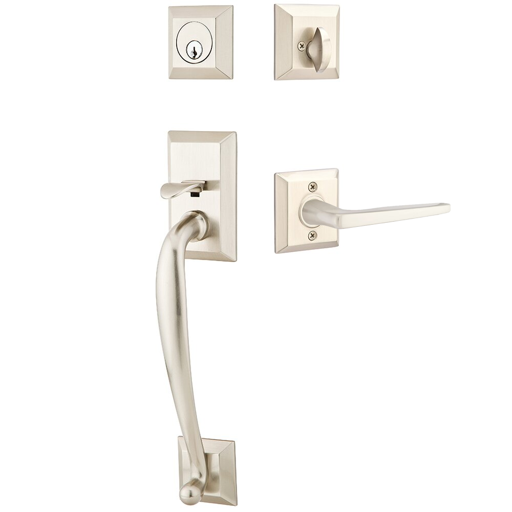 Emtek Franklin Tubular Entryset Sectional with Hermes Lever
