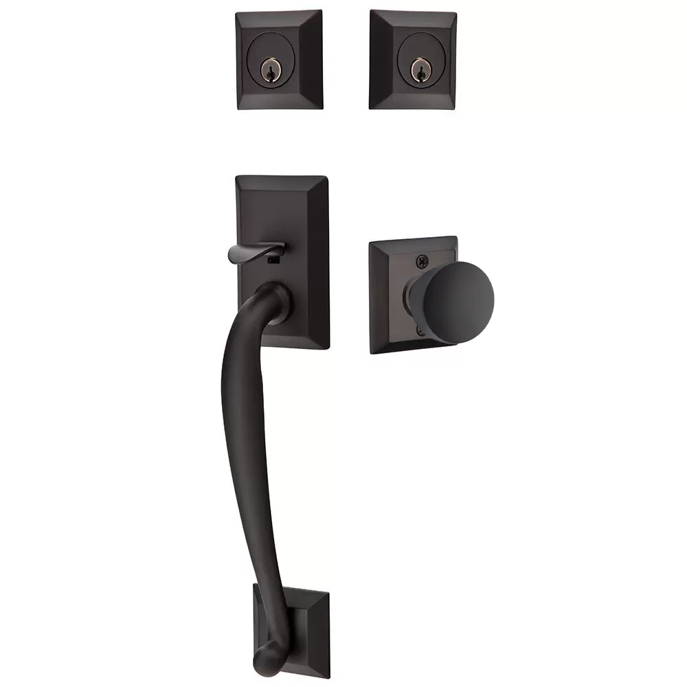 Emtek Franklin Tubular Entryset Sectional with Laurent Knob