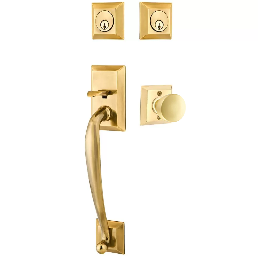 Emtek Franklin Tubular Entryset Sectional with Laurent Knob