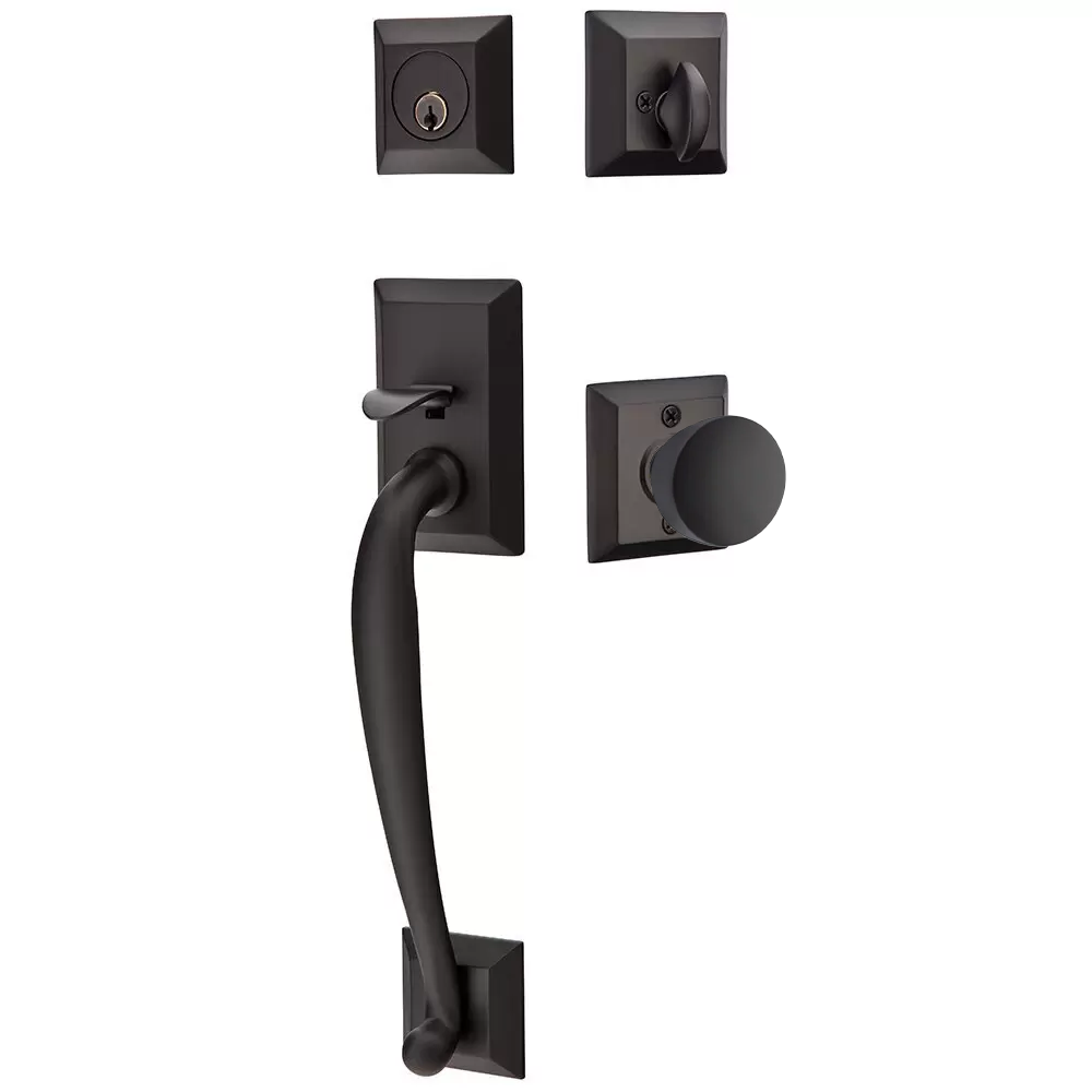Emtek Franklin Tubular Entryset Sectional with Laurent Knob