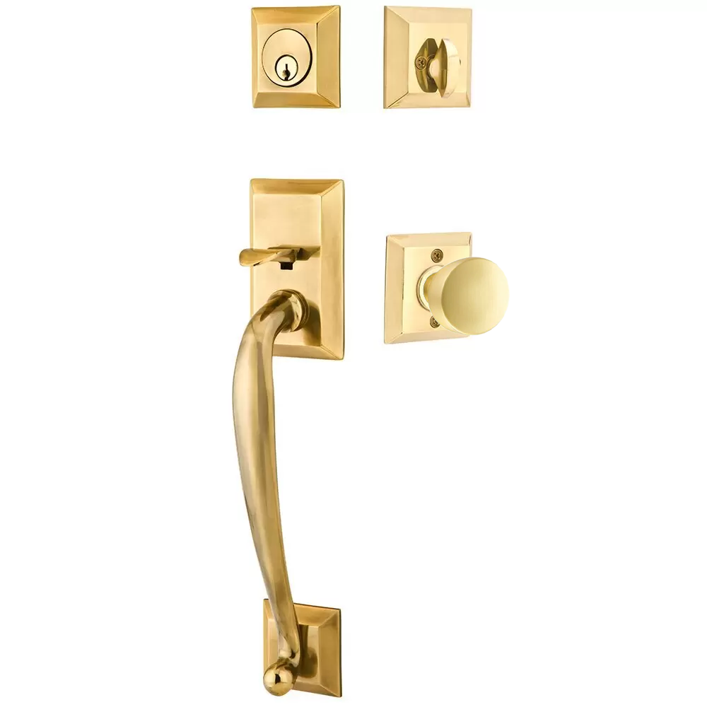 Emtek Franklin Tubular Entryset Sectional with Laurent Knob