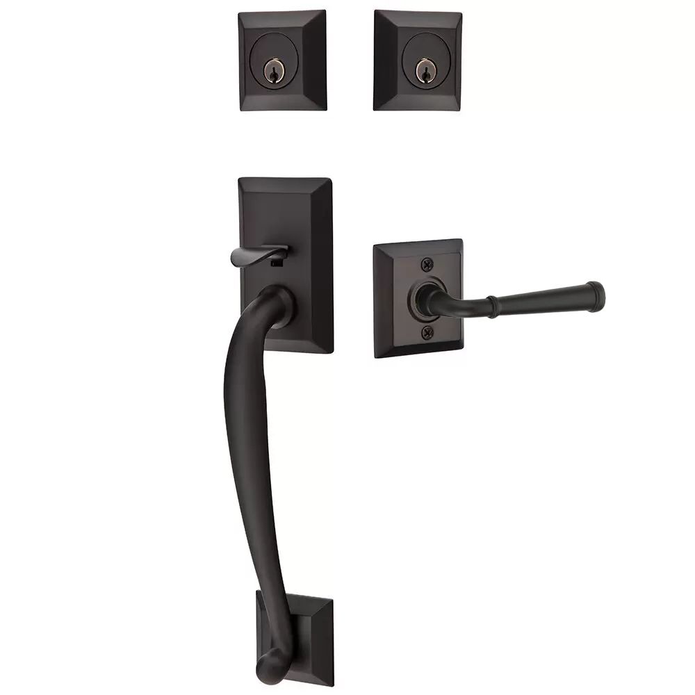 Emtek Franklin Tubular Entryset Sectional with Merrimack Lever