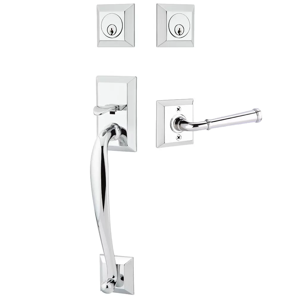 Emtek Franklin Tubular Entryset Sectional with Merrimack Lever