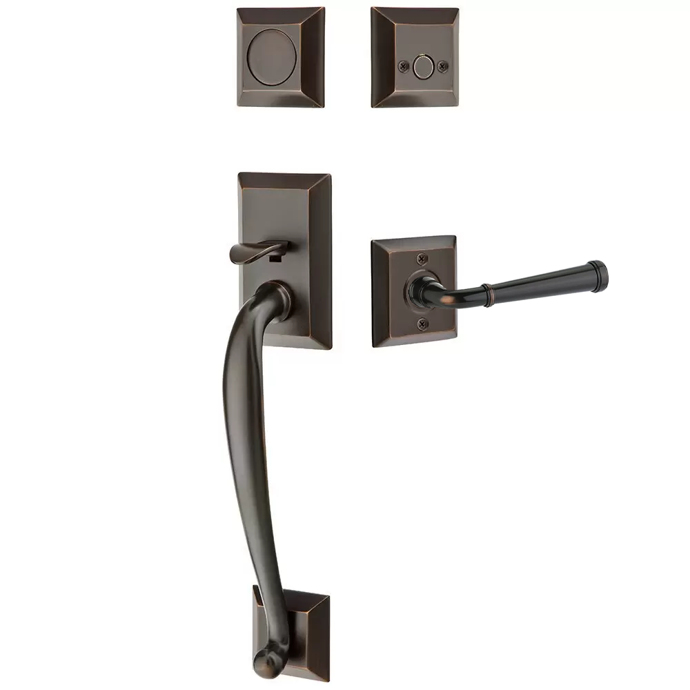 Emtek Franklin Tubular Entryset Sectional with Merrimack Lever