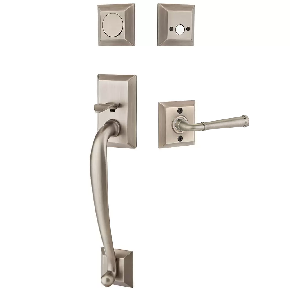 Emtek Franklin Tubular Entryset Sectional with Merrimack Lever