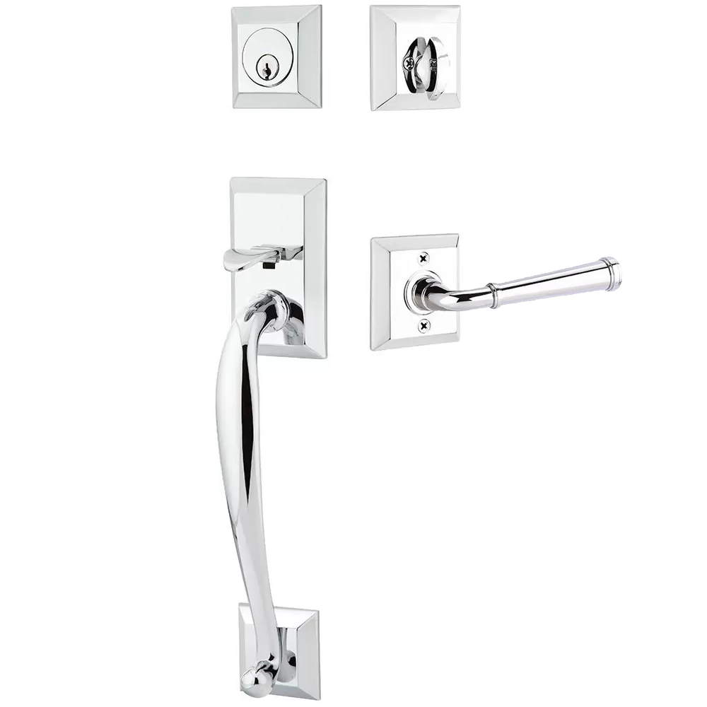 Emtek Franklin Tubular Entryset Sectional with Merrimack Lever