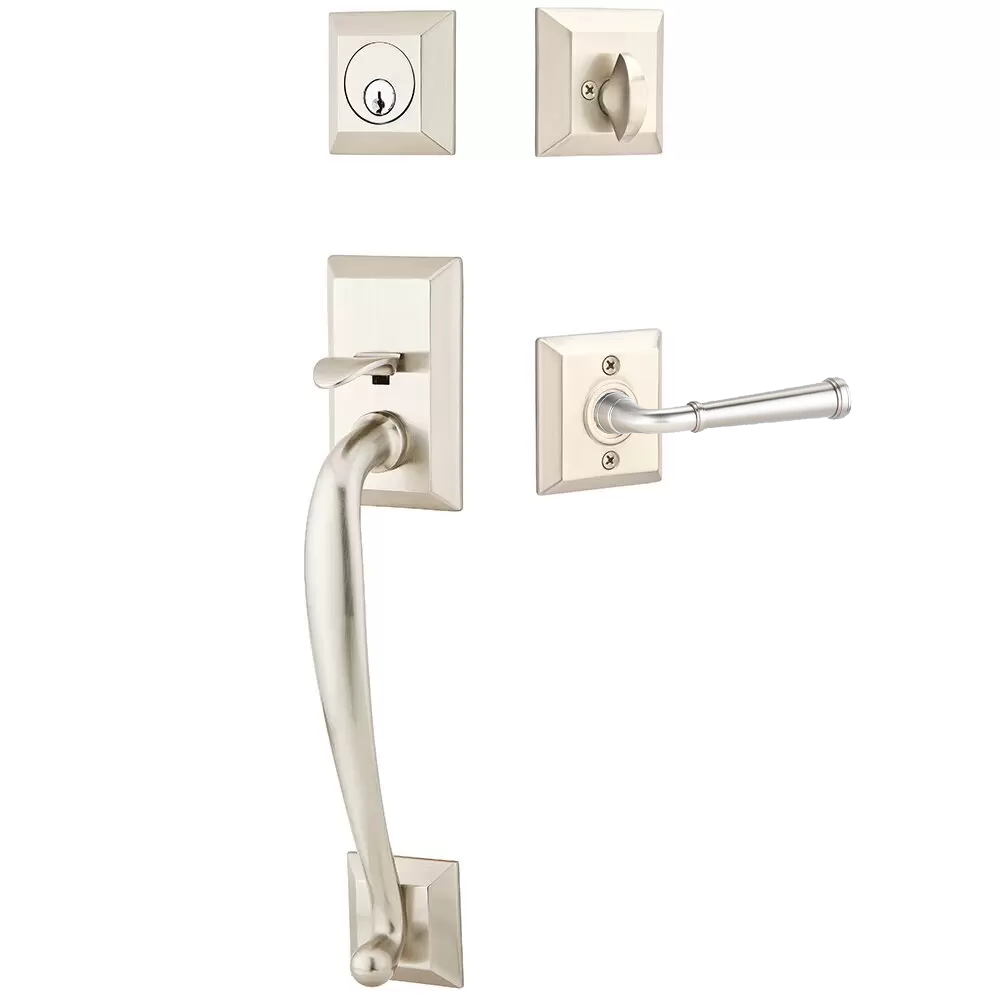 Emtek Franklin Tubular Entryset Sectional with Merrimack Lever