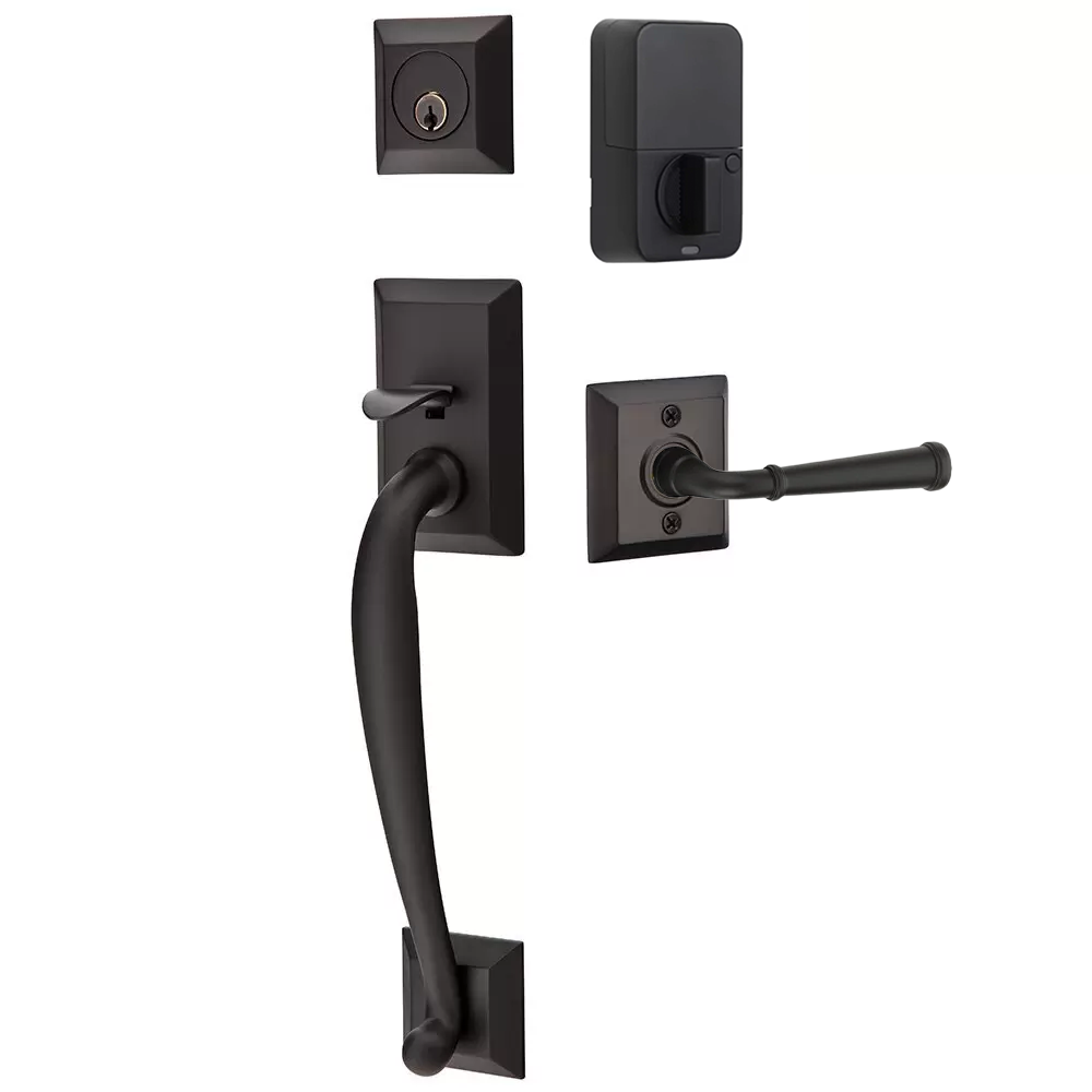 Emtek Franklin Tubular Entryset Sectional with Merrimack Lever