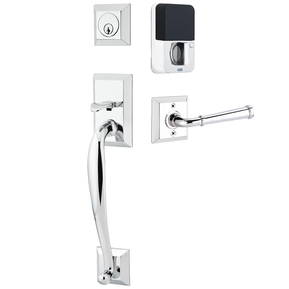 Emtek Franklin Tubular Entryset Sectional with Merrimack Lever