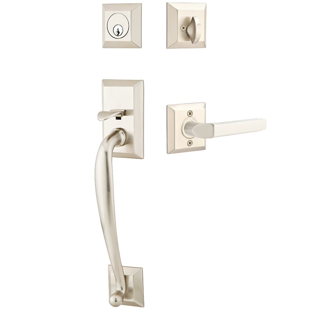 Emtek Franklin Tubular Entryset Sectional with Milano Lever