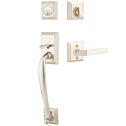 Emtek Franklin Tubular Entryset Sectional with Milano Lever