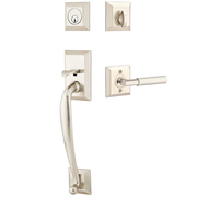 Emtek Franklin Tubular Entryset Sectional with Myles Lever