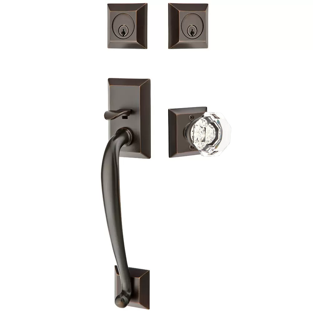 Emtek Franklin Tubular Entryset Sectional with Old Town Knob