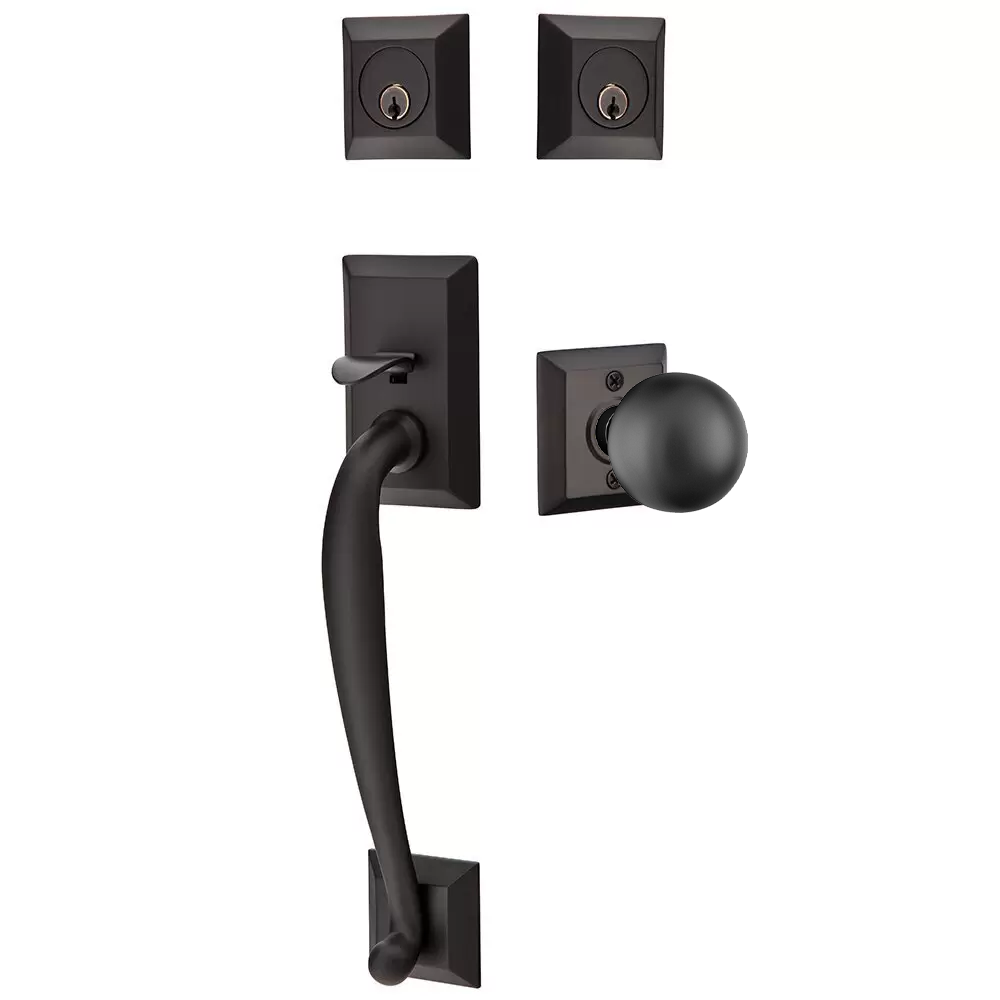 Emtek Franklin Tubular Entryset Sectional with Orb Knob