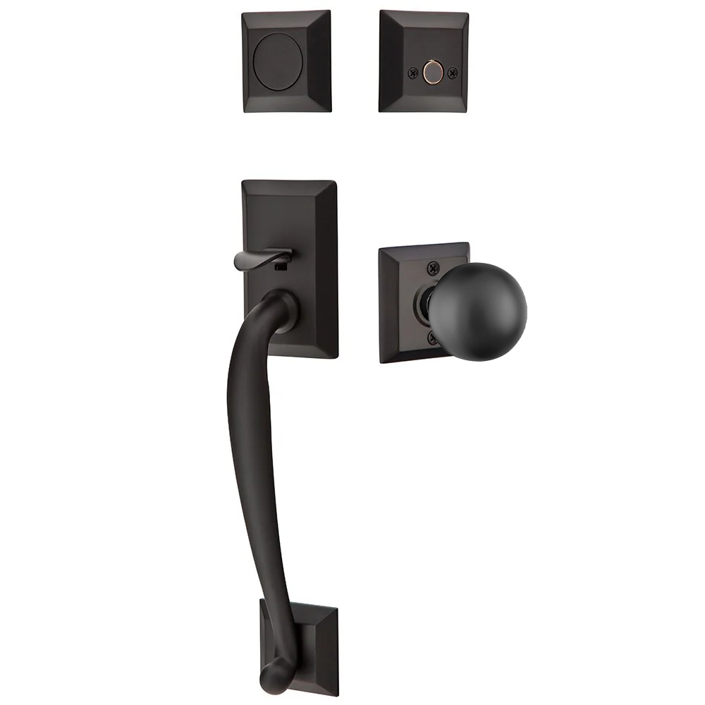 Emtek Franklin Tubular Entryset Sectional with Orb Knob