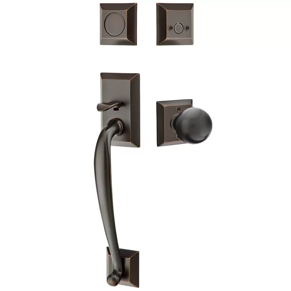Emtek Franklin Tubular Entryset Sectional with Orb Knob