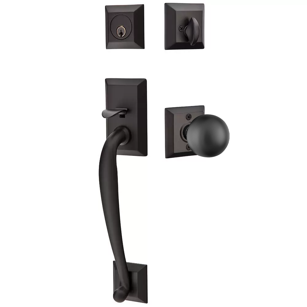 Emtek Franklin Tubular Entryset Sectional with Orb Knob