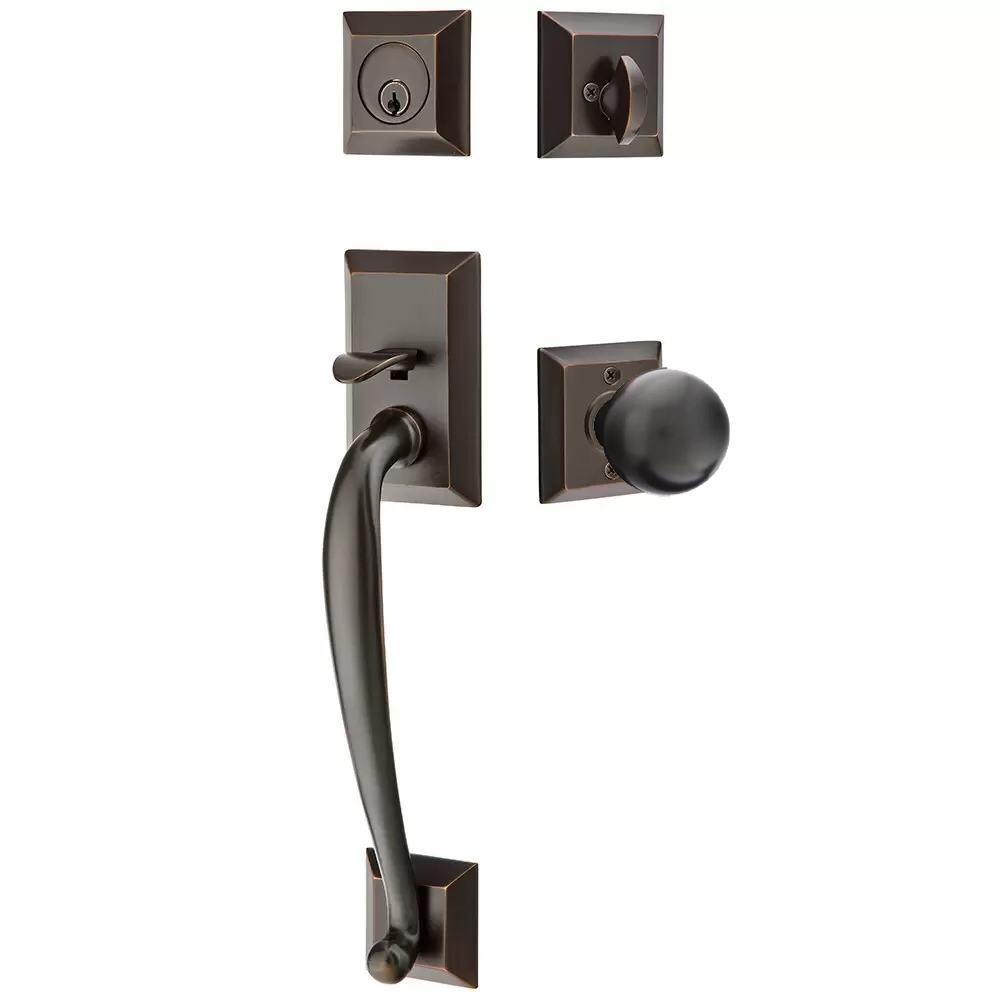 Emtek Franklin Tubular Entryset Sectional with Orb Knob
