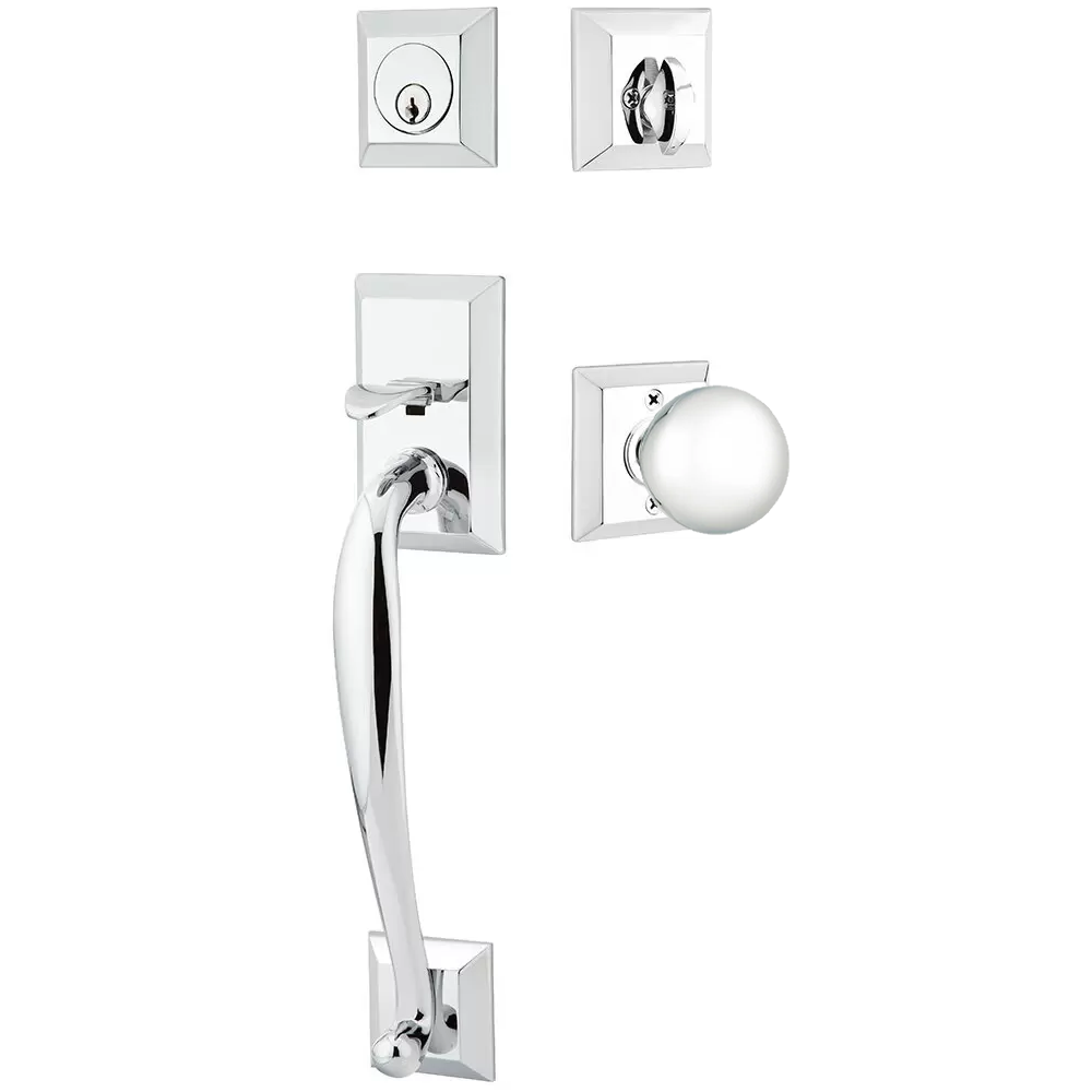 Emtek Franklin Tubular Entryset Sectional with Orb Knob