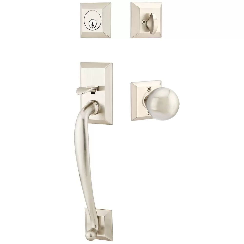 Emtek Franklin Tubular Entryset Sectional with Orb Knob