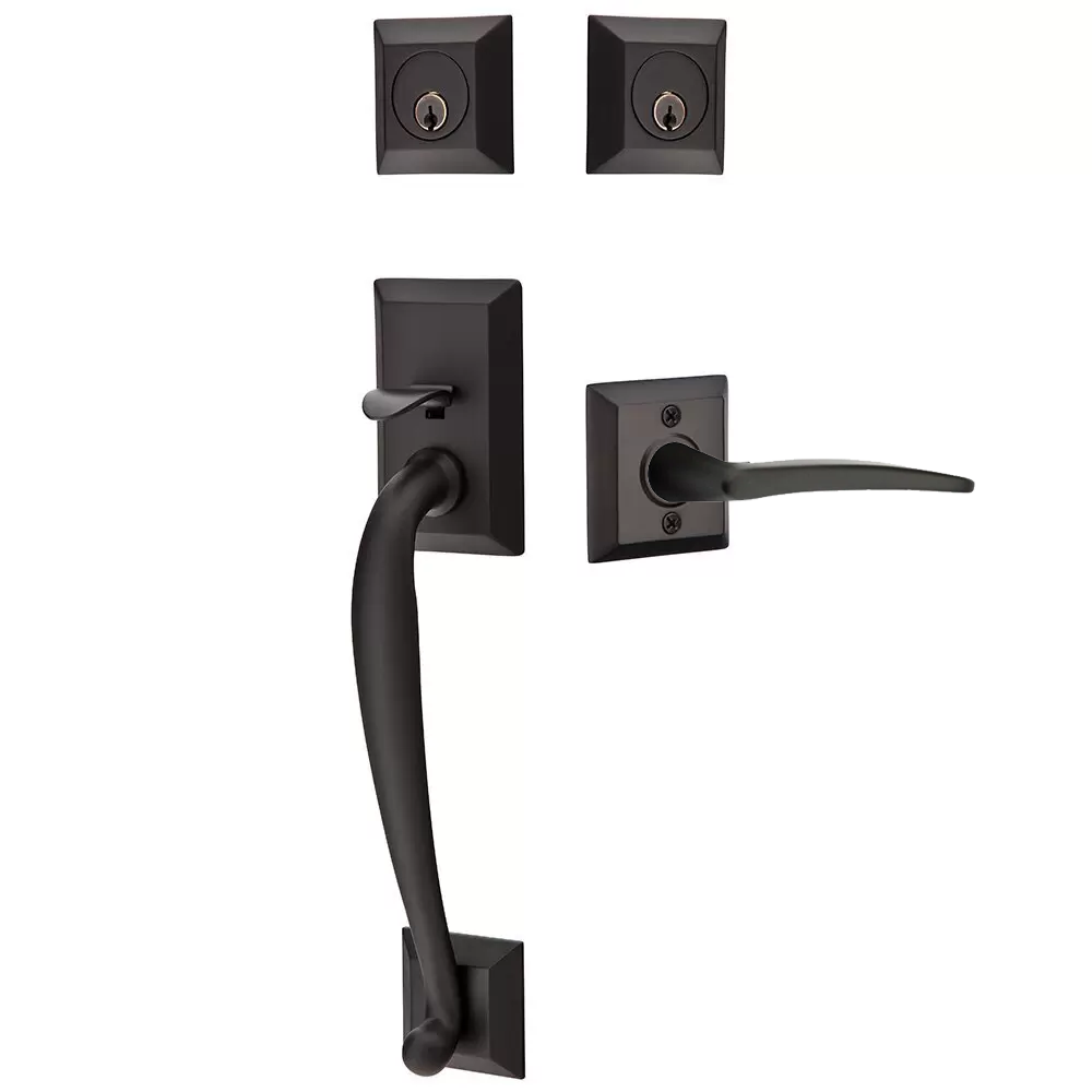 Emtek Franklin Tubular Entryset Sectional with Poseidon Lever