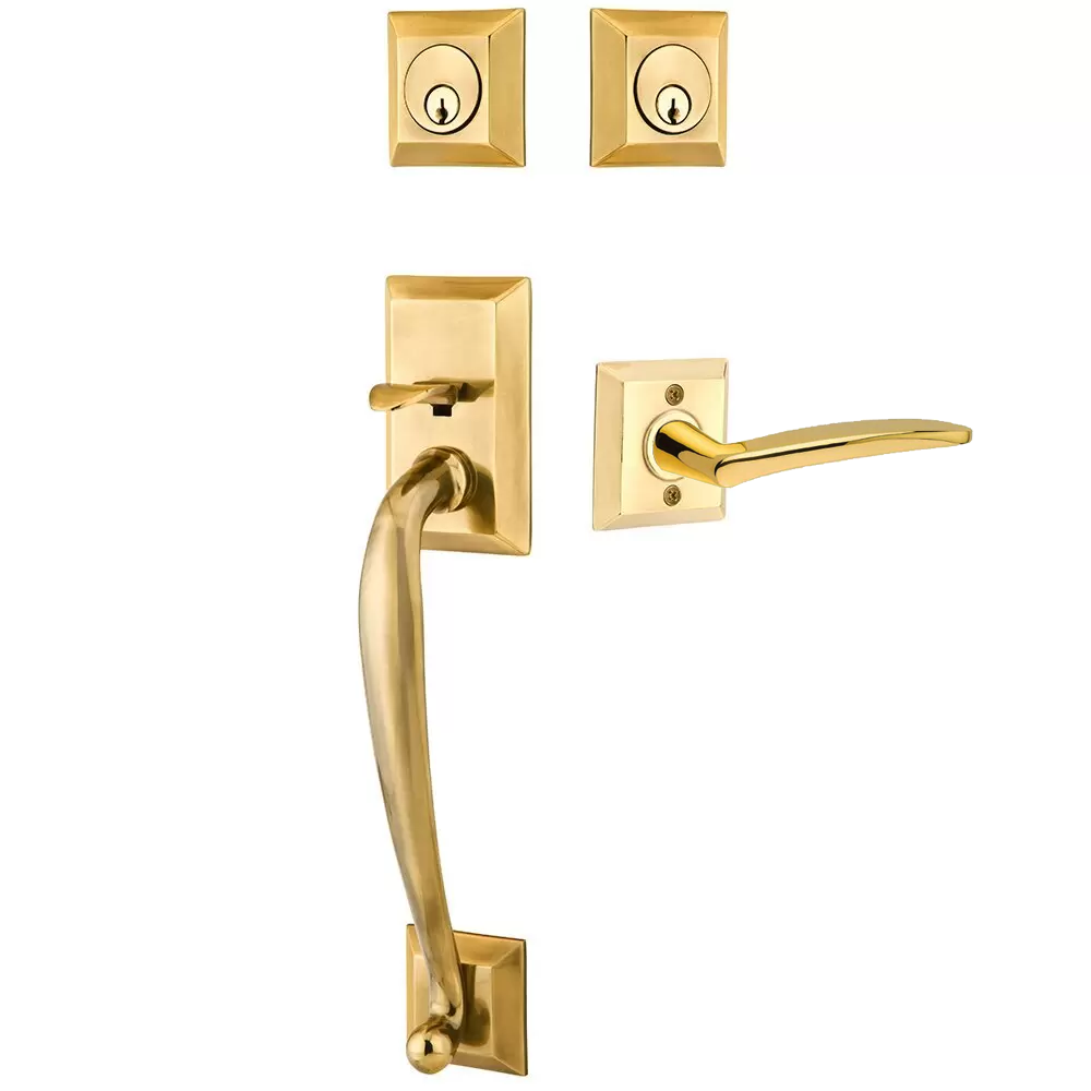 Emtek Franklin Tubular Entryset Sectional with Poseidon Lever