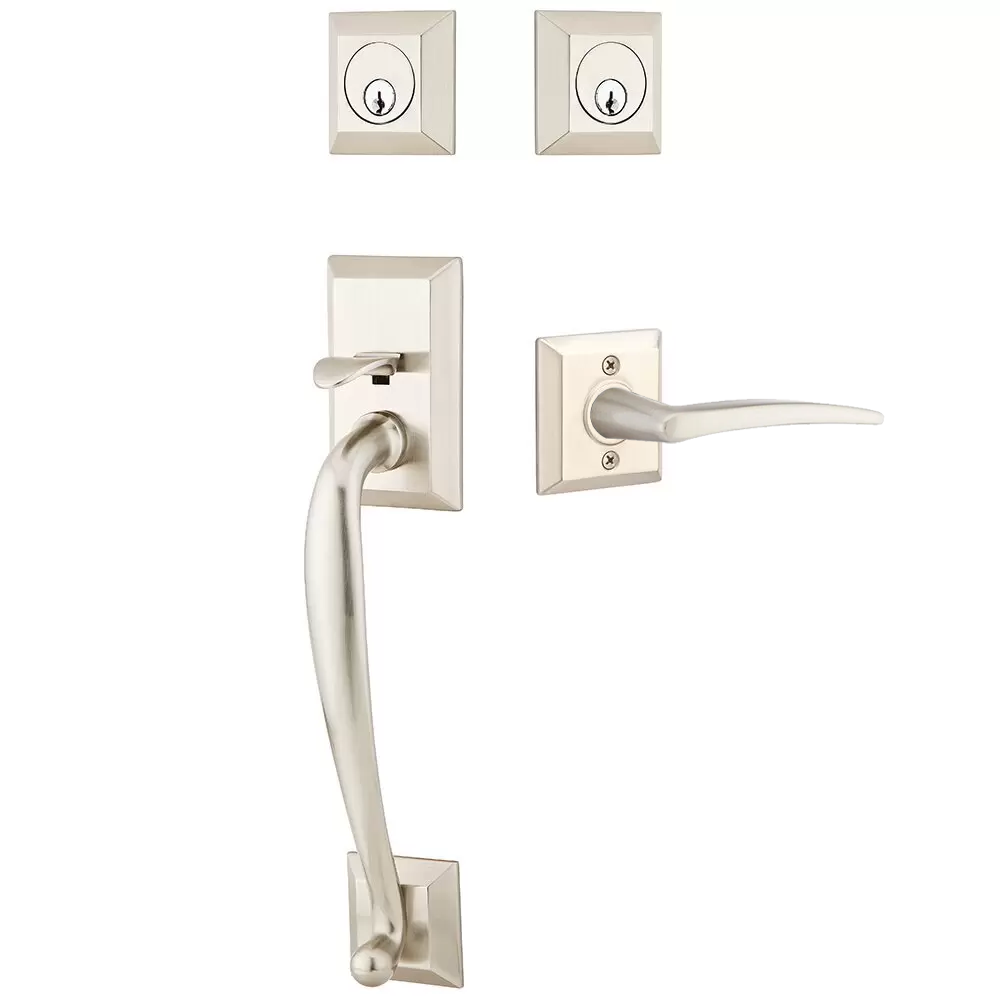 Emtek Franklin Tubular Entryset Sectional with Poseidon Lever