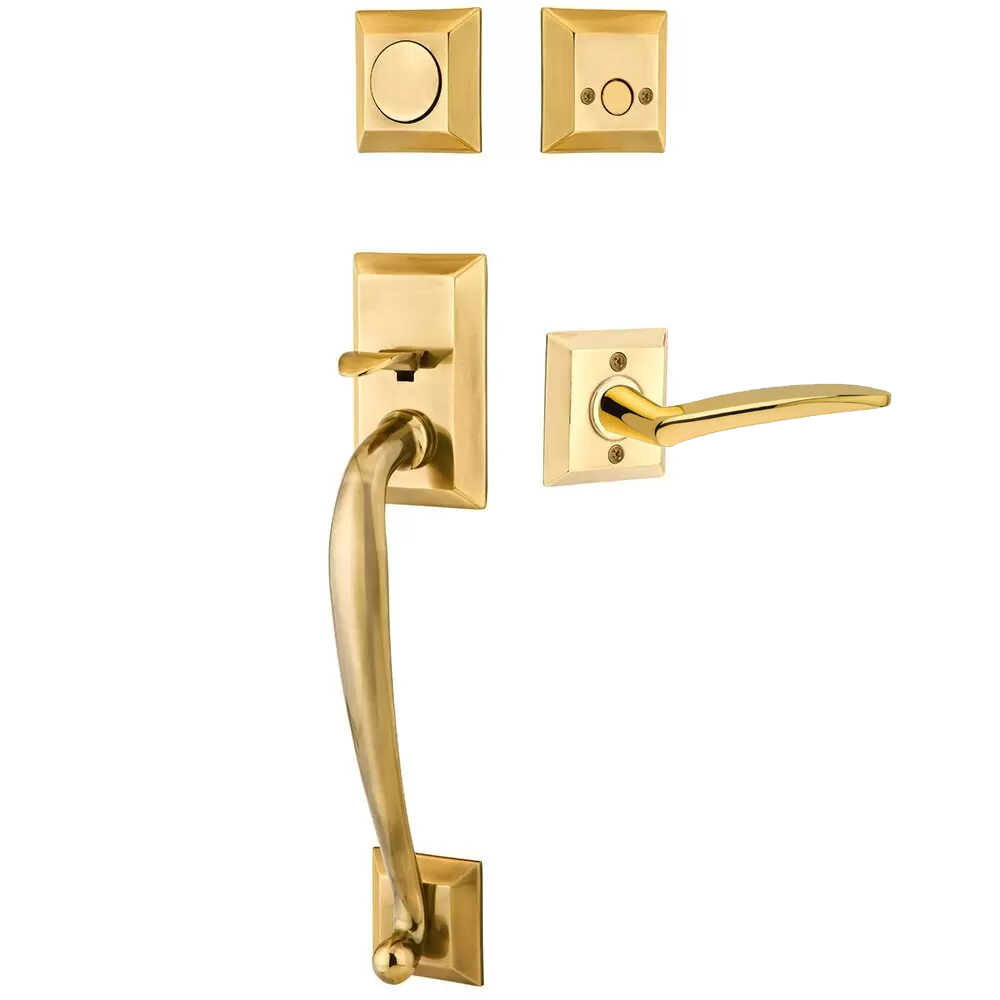 Emtek Franklin Tubular Entryset Sectional with Poseidon Lever
