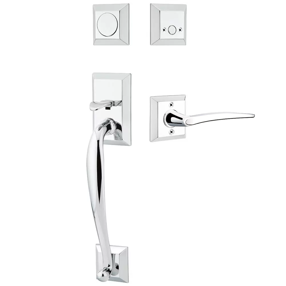 Emtek Franklin Tubular Entryset Sectional with Poseidon Lever