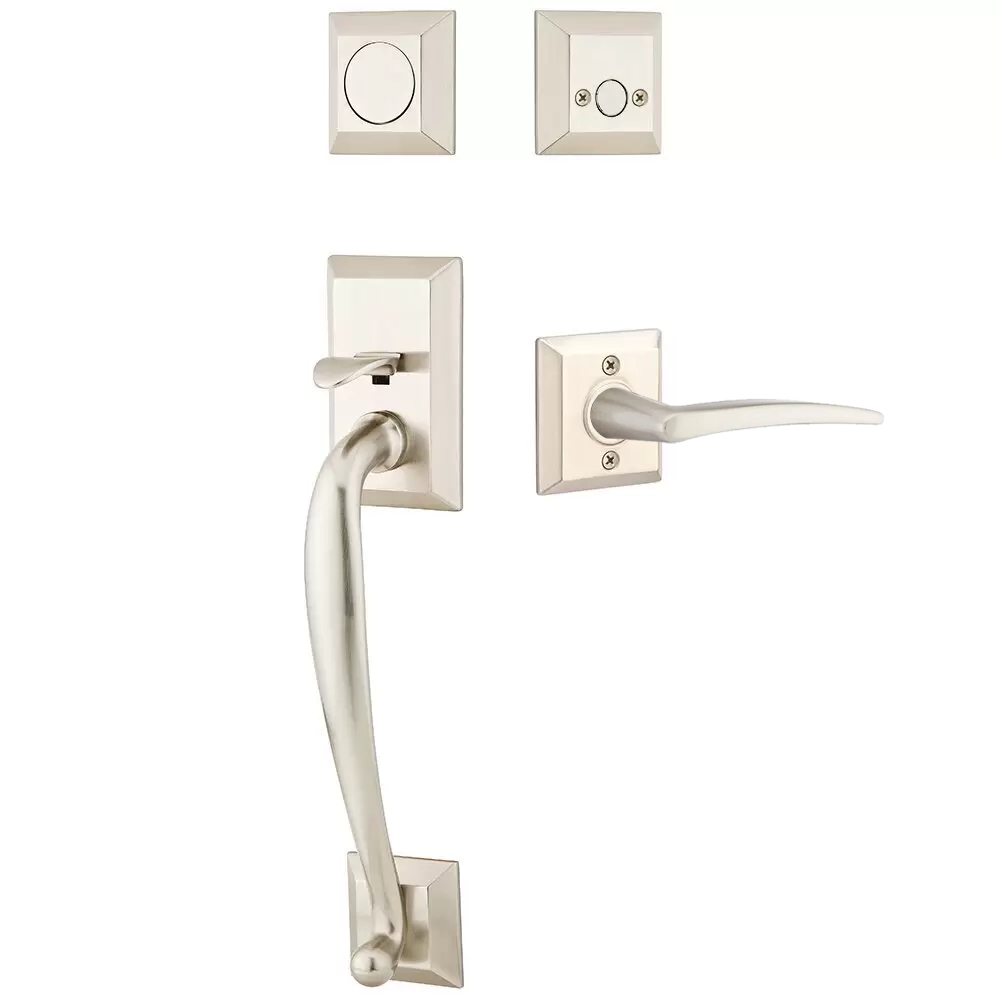 Emtek Franklin Tubular Entryset Sectional with Poseidon Lever