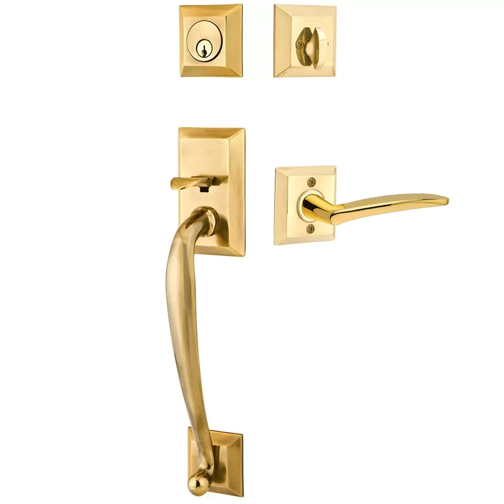 Emtek Franklin Tubular Entryset Sectional with Poseidon Lever