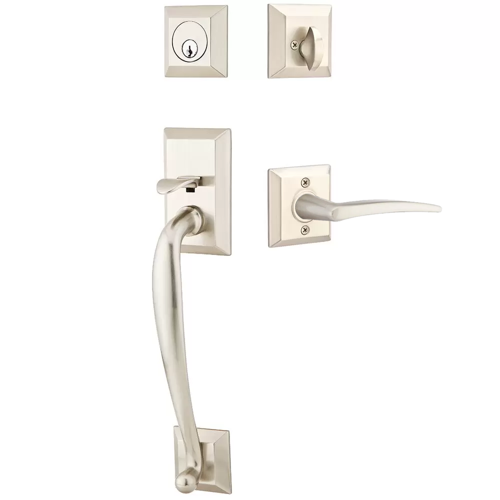 Emtek Franklin Tubular Entryset Sectional with Poseidon Lever