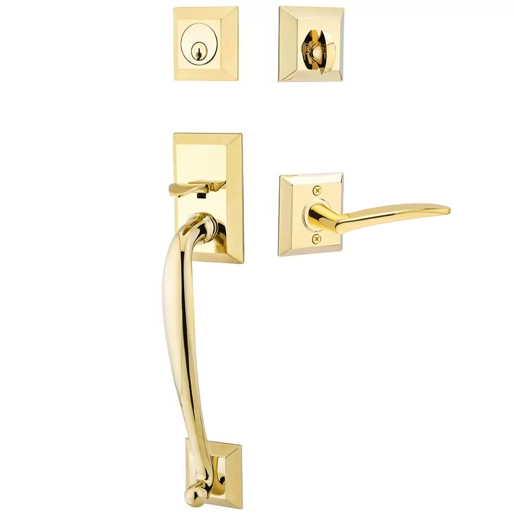 Emtek Franklin Tubular Entryset Sectional with Poseidon Lever