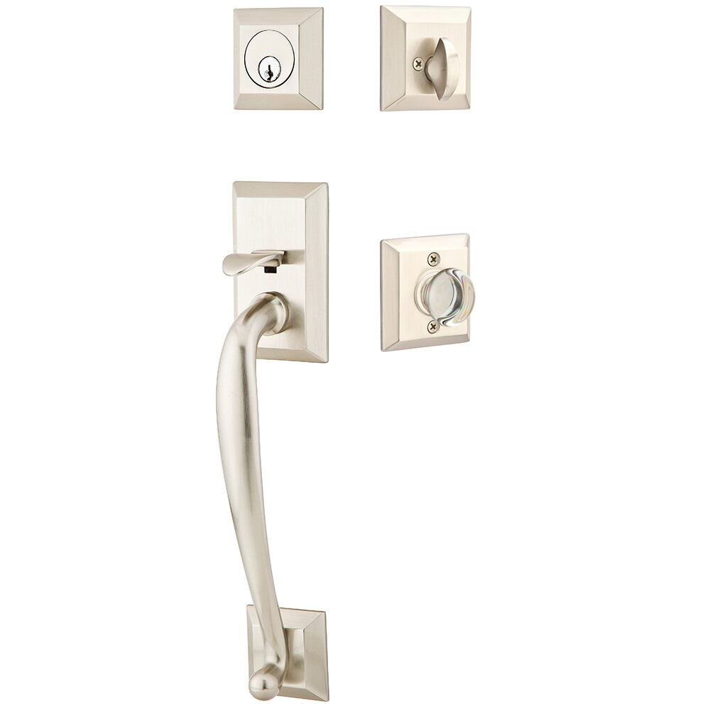 Emtek Franklin Tubular Entryset Sectional with Providence Glass Knob