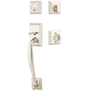 Emtek Franklin Tubular Entryset Sectional with Providence Glass Knob