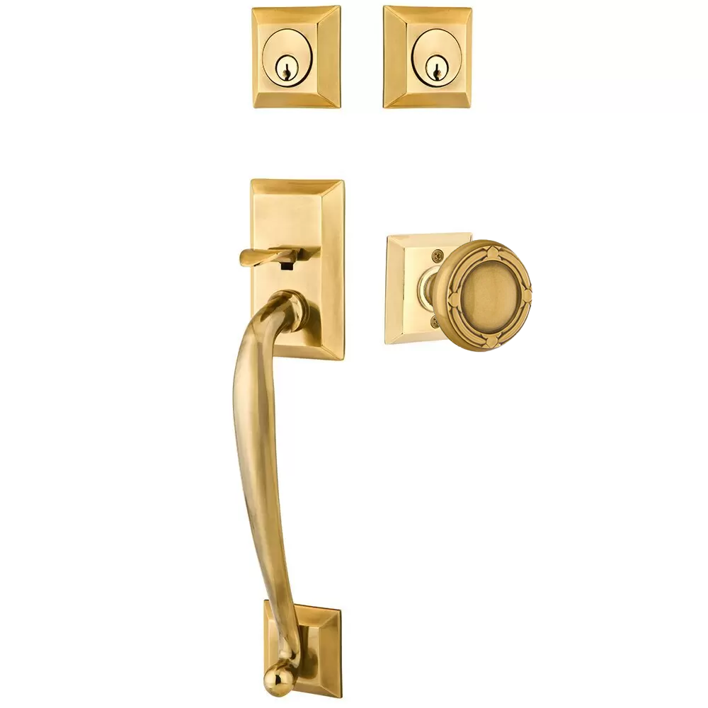 Emtek Franklin Tubular Entryset Sectional with Ribbon & Reed Knob