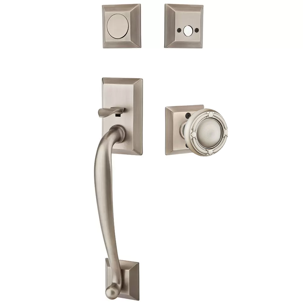 Emtek Franklin Tubular Entryset Sectional with Ribbon & Reed Knob