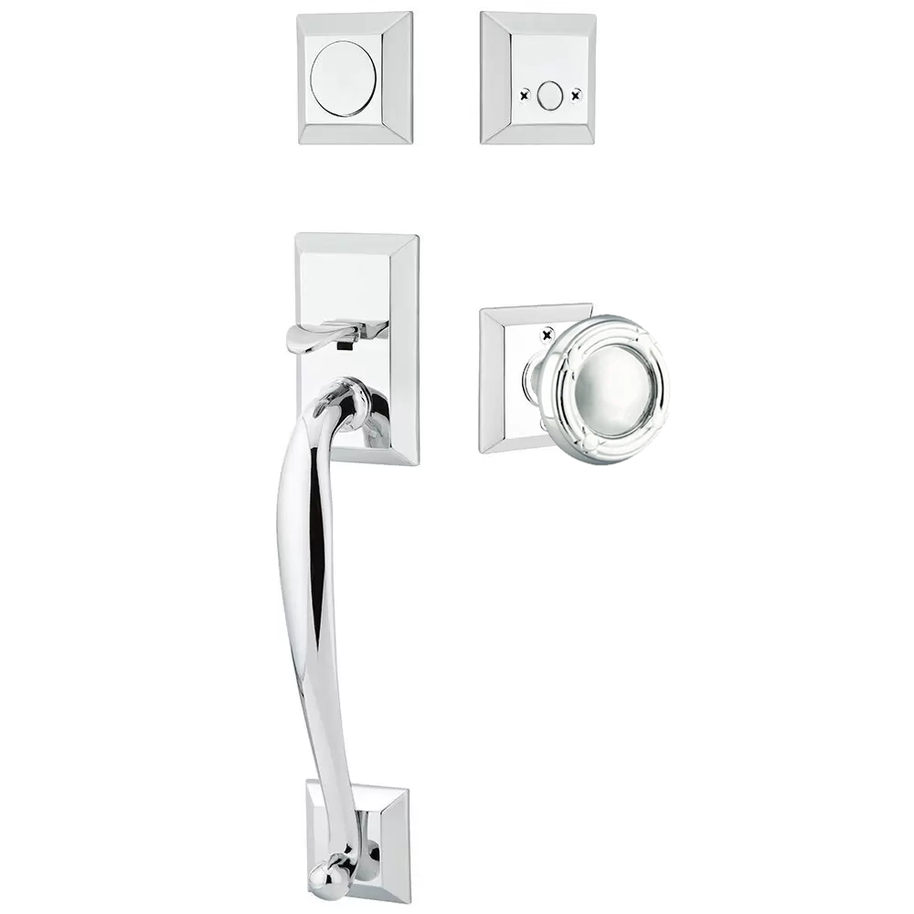 Emtek Franklin Tubular Entryset Sectional with Ribbon & Reed Knob