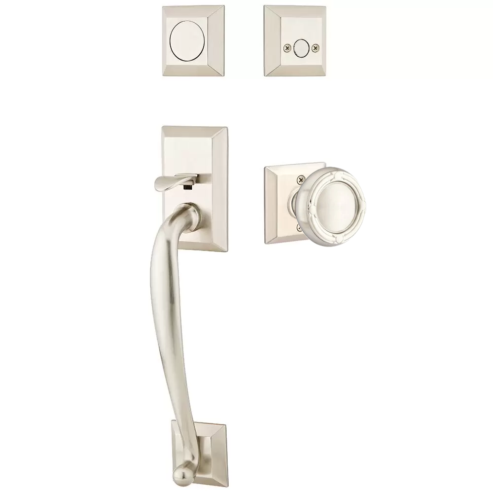 Emtek Franklin Tubular Entryset Sectional with Ribbon & Reed Knob
