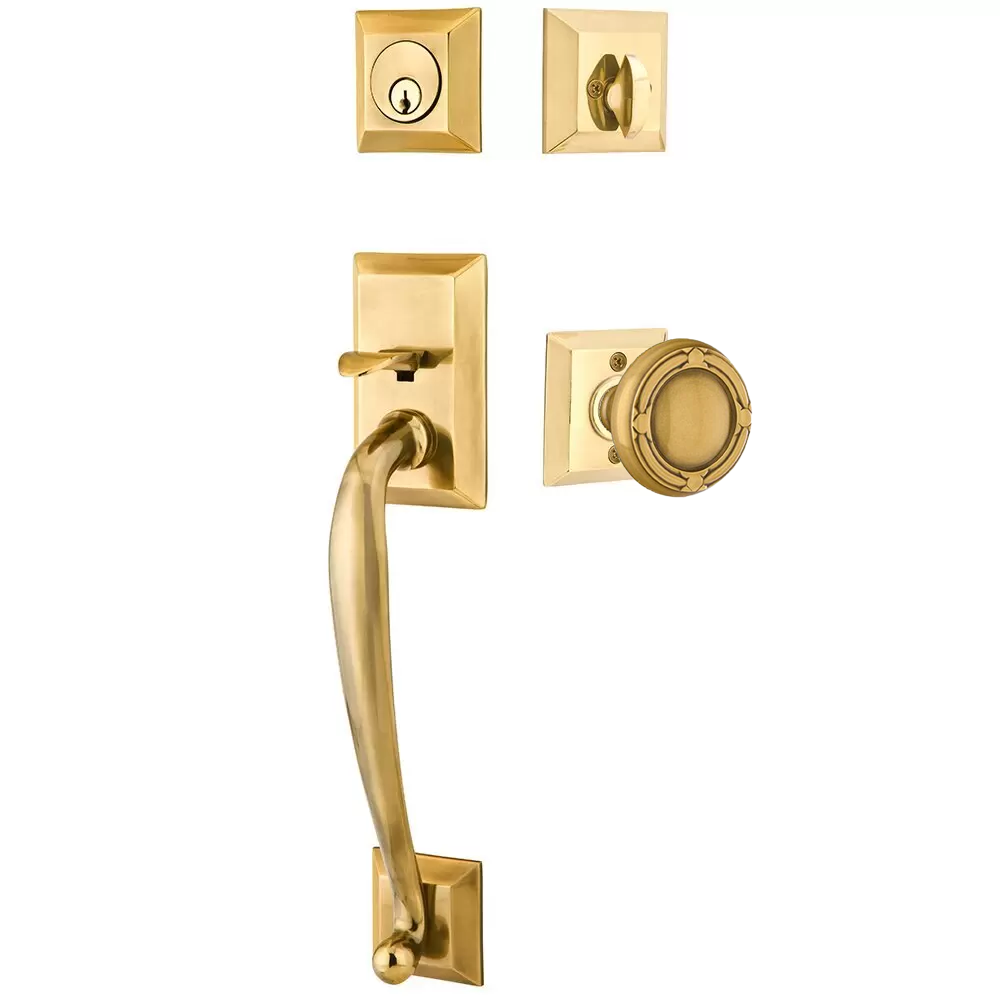 Emtek Franklin Tubular Entryset Sectional with Ribbon & Reed Knob