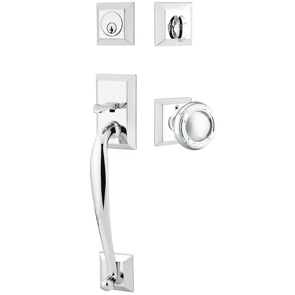 Emtek Franklin Tubular Entryset Sectional with Ribbon & Reed Knob