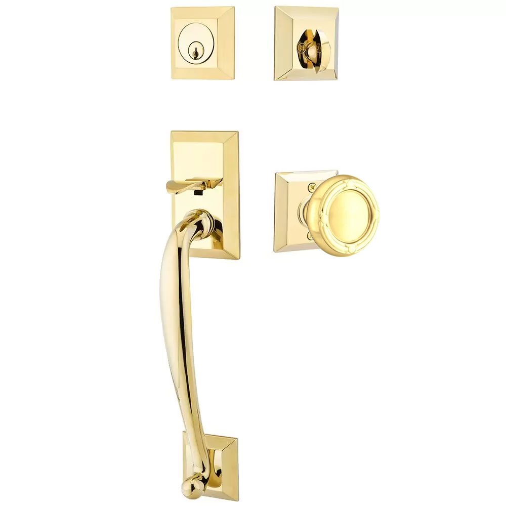 Emtek Franklin Tubular Entryset Sectional with Ribbon & Reed Knob