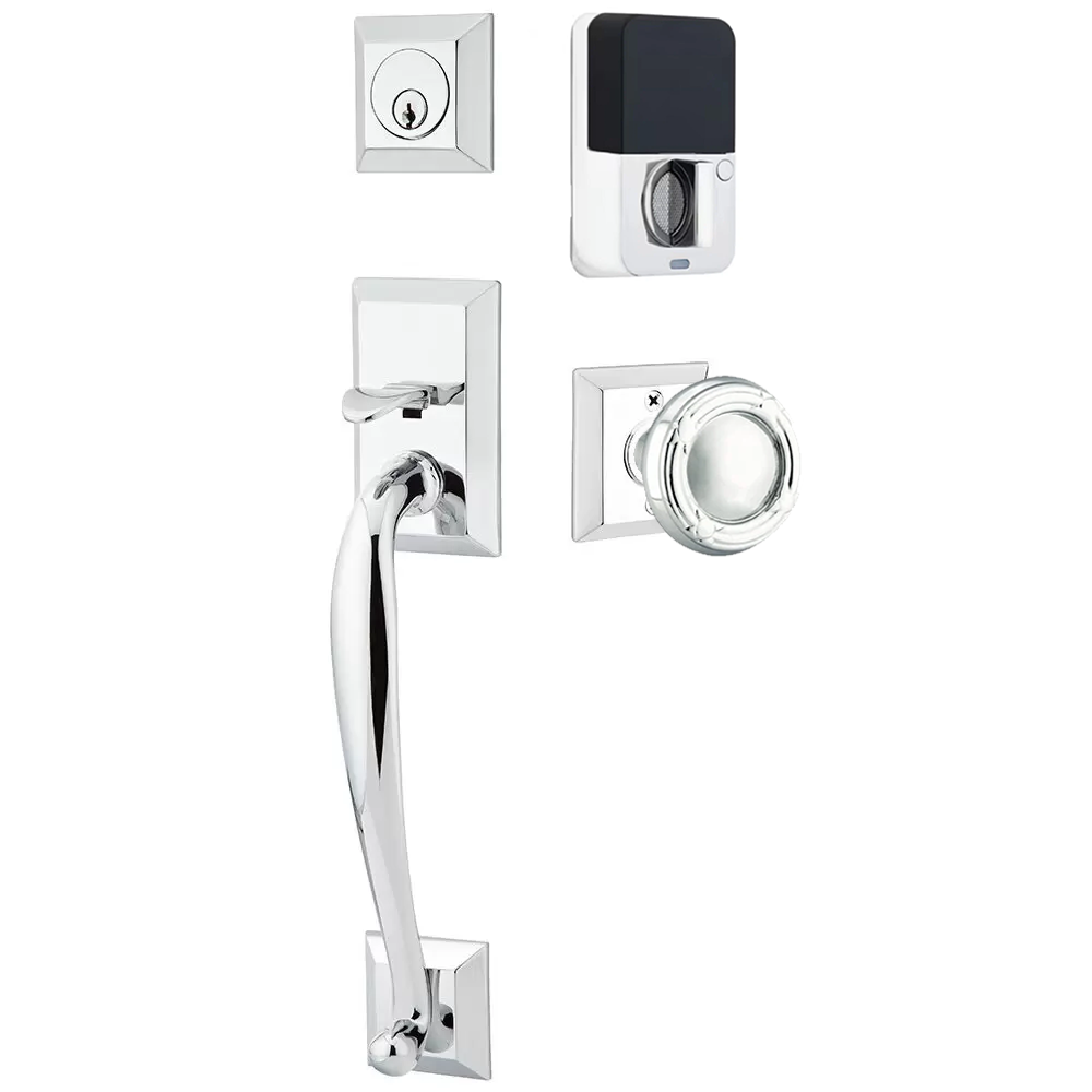 Emtek Franklin Tubular Entryset Sectional with Ribbon & Reed Knob