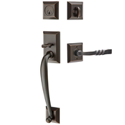 Emtek Franklin Tubular Entryset Sectional with Santa Fe Lever