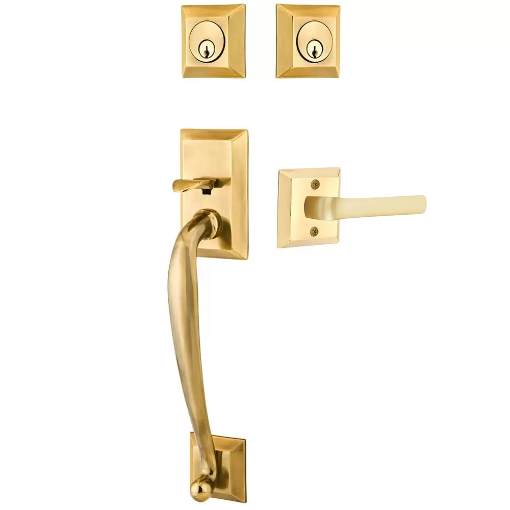 Emtek Franklin Tubular Entryset Sectional with Spencer Lever